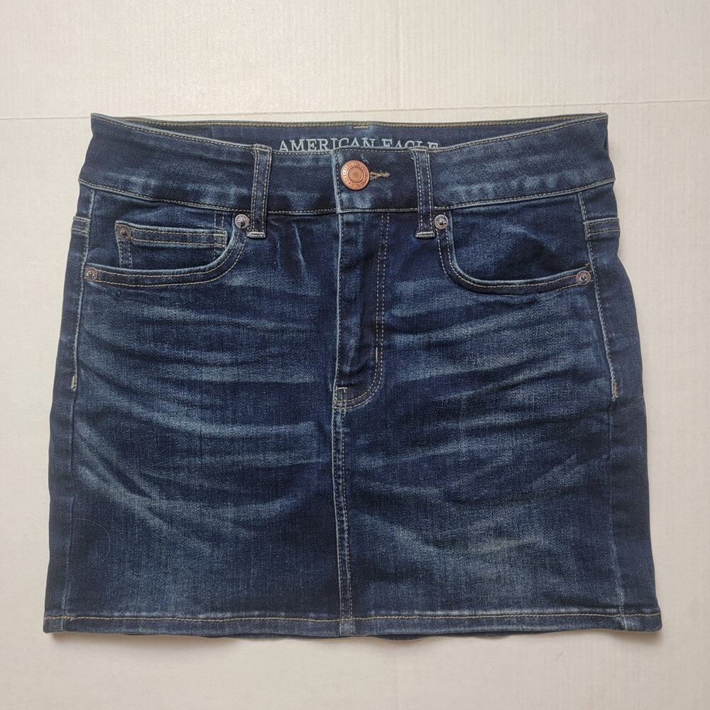 NWT American Eagle Hi-Rise Mini Denim Skirt SZ 4